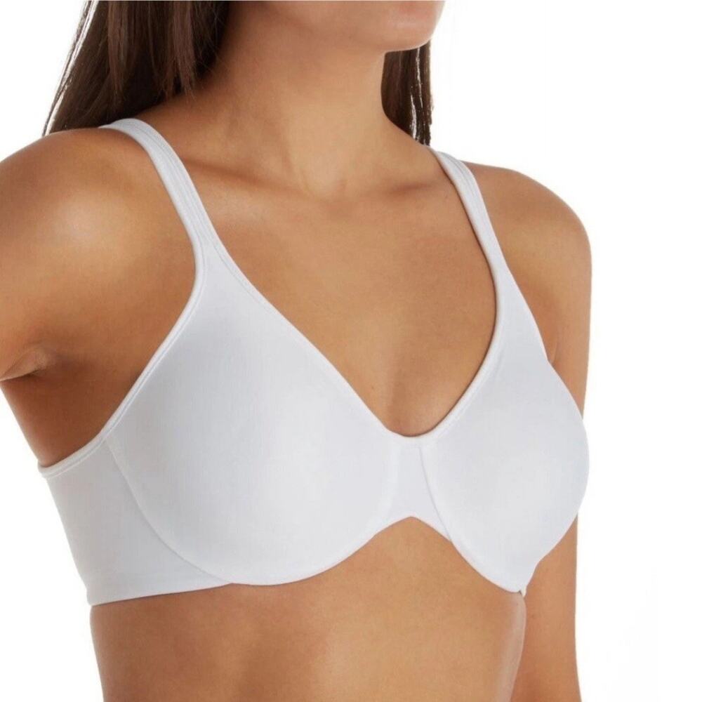 Bali Smoothing Comfort Underwire T Shirt Bra 40DD White Convertible Stretch